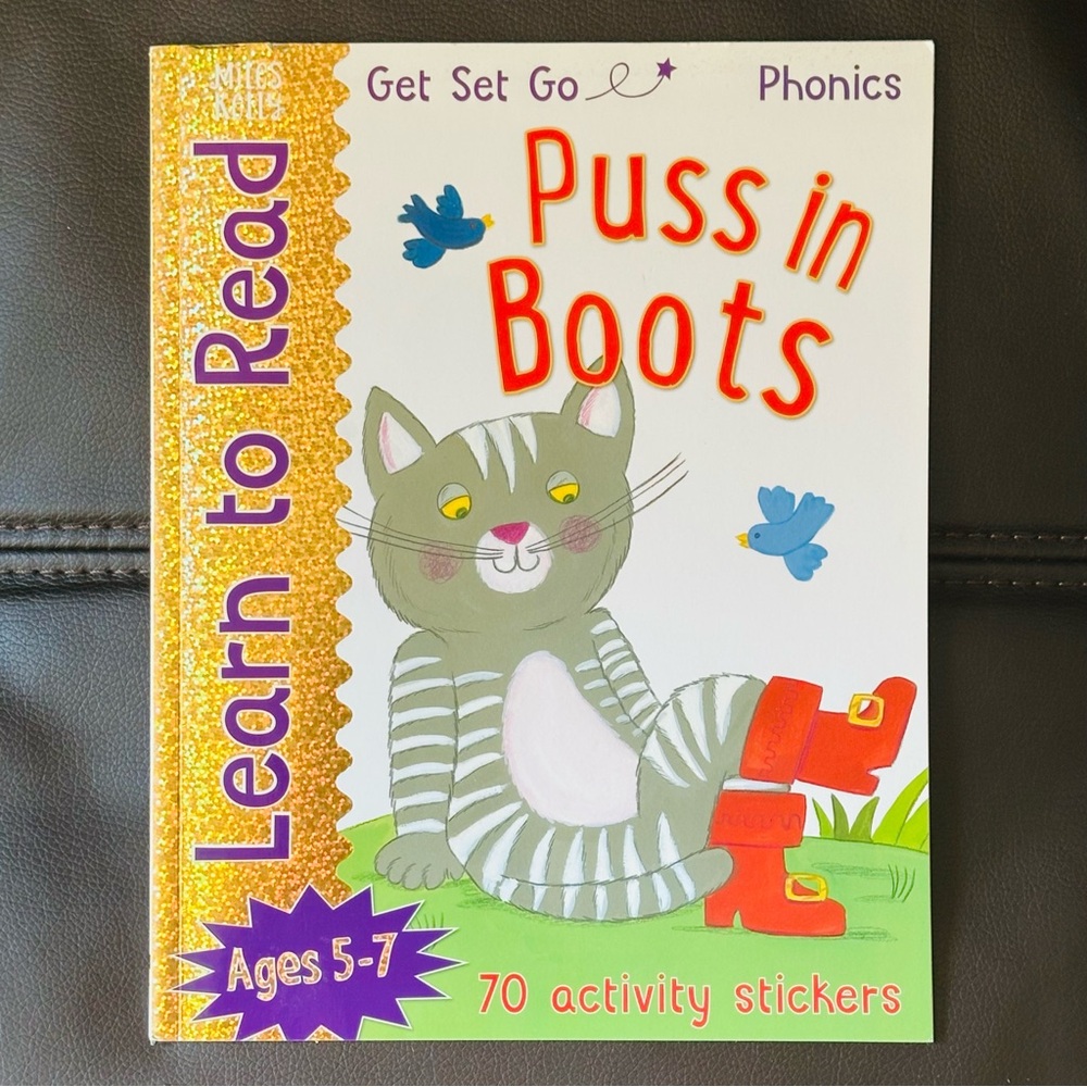 Miles Kelly Learn to Read Puss In Boots 👢 Get Set Go Phonics Paperback Book